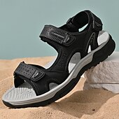 economico sandali da esterno-sandali sportivi da uomo marroni per l&#039;esterno con cinturini regolabili e suola antiscivolo - comode scarpe estive per escursioni, spiaggia e abbigliamento casual