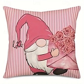 abordables Housse de coussin de vacances-Housse de coussin décoratif pour mariage en gnomes 1PC Housse de coussin carrée douce Housse de coussin pour chambre salon canapé fauteuil