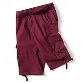 billiga Botten-Herr Cargo-shorts Vandringsshorts Militär Sommar Utomhus 10&quot; Ripstop Andningsfunktion Snabb tork Dragkedja fram Shorts Underdelar Knälängd Svart Armégrön Bomull Jakt Fiske Klättring XS S M L XL