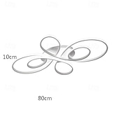 abordables Plafonniers-plafonnier encastré à LED moderne à anneaux multiples, design îlot, plafonniers en métal peint, 110-240 V, 80 cm