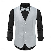 levne Blazery a vesta-Retro Řvoucí 20s 20. léta 20. století Kamizelka Vesta Motýlek Velký Gatsby Gentleman Flitry Retro Pánské Vánoce předvečer Všech svatých Karneval Výkon loučení se svobodou nevěsty Festival Dospělé