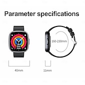 economico Smartwatch-ET593 Smart Watch Monitoraggio della Pressione Sanguigna Monitoraggio della Salute Bluetooth Chiamate SOS Uomini Donne Tracker Sport Fitness Smartwatch
