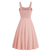 preiswerte Kleider-Elegant Klassisch 1950er Kleid A-Linie Damen Valentinstag Veranstaltung / Fest Date Teegesellschaft Erwachsene Kleid Frühling &amp; Sommer