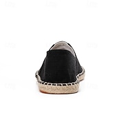 halpa Miesten loaferit ja nauhattomat kengät-miesten beige canvas espadrille-slip-on kengät juuttiköysipohjalla – mukavat kesäiset vapaa-ajan jalkineet
