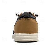 cheap Men&#039;s Sneakers-Men&#039;s Grey Knit Sport Shoes with Leather Accents and Lace-Up Design – Comfortable Casual &amp; Outdoor Footwear