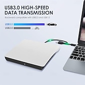 economico Cavi e adattatori-Unità CD/DVD esterna - Masterizzatore lettore portatile USB 3.0 e Type-C per laptop compatibile con MacBook Pro/Air iMac Windows 7/8/10/XP/Vista