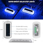 cheap Ground Lights-1PC Outdoor Solar Deck Light - IP65 Waterproof LED Buried Light for Courtyard, Garden, Balcony, Fence and Staircase Lighting