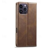 levne Pouzdra pro iPhone-telefon Carcasă Pro iPhone 16 15 14 Pro Max Plus iPhone 13 12 11 Pro Max Mini Flip Cover se stojánkem Magnetické Slot pro kartu Retro TPU PU kůže