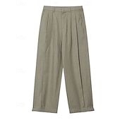 preiswerte Geschäft-Herren Leinenhose Baumwollhosen Hose Hosen Sommerhosen Tasche Gerade geschnitten Glatt Komfort Atmungsaktiv Urlaub Täglich Festtage Hawaiianisch Boho Armeegrün Marineblau