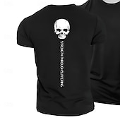 billige Morsomme T-skjorter for menn-Herre Hodeskaller Morsom T skjorte Kortermet T skjorte 3D-utskrift Crew-hals Skjorte Mote Daglig Gate Daglig Svart Blå Grønn Sommer Vår Klær S M L XL XXL XXXL