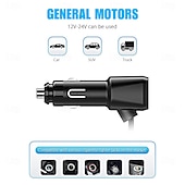 levne Nabíječky do auta-3cestná zásuvka do autozapalovače rozdělovač dual usb nabíječka do auta rozdělovač adaptér 5v 3.5a 120w univerzální zásuvka do zapalovače s LED světly vhodná pro telefony gps dvr nabíjení