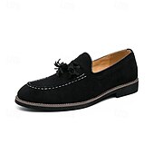 levne Poloformální-pánské semišové střapcové mokasíny – elegantní slip-on společenské boty, pohodlné a stylové, ideální pro podnikání, neformální události a formální příležitosti