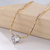 abordables Colliers-Collier Chrome Femme Luxe Géométrique Forme Géométrique Colliers Tendance Pour Soirée