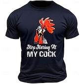 billiga Mäns grafiska t -shirt-Herr Bokstavstryck Rolig kuk T-shirt T-tröja 100 % bomull Kortärmad Grafisk Skjorta Svart Vit Armégrön Bekväm t-shirt Semester Gata Modedesignerkläder