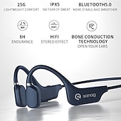 cheap Sports Headphones-Open-Ear Wireless Earphones Air Conduction Headphones Bluetooth 5.0 with Mic Lightweight Waterproof for Running Hiking Driving Cycling