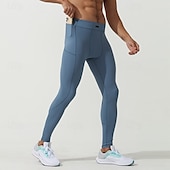 abordables Pantalones de Correr &amp; Mallas-Hombre Leggings Running Leggings Cintura elástica Capa base Exterior Deporte Deportivo Otoño Secado rápido Suave Compresión Reductor del Sudor Power Flex Maratón Corriendo Rutina de ejercicio Pitillo