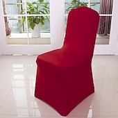ieftine Husa scaun de sufragerie-huse pentru scaune de nuntă huse pentru scaune de banchet din spandex huse pentru scaune din spandex elastice din față plat pentru decorațiuni pentru petreceri de mese