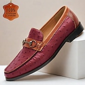 economico Mocassini in pelle premium-Per uomo Mocassini e Slip-Ons Mocassini Classici Di pelle Pelle Traspirante Comodo Antiscivolo Mocassino Vinaccia Blu Marrone Autunno Inverno