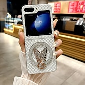 お買い得  サムスン用ケース-電話 ケース 用途 サムスンのギャラクシー Zフリップ6 Z Flip 5 Z Flip 4 バックカバー スタンド付き 磁石バックル ワイヤレス充電をサポート レトロ風 PC