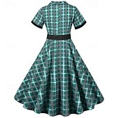 ieftine Rochii-Elegant klasické 1950 Rochii Plisat Linia -A Pentru femei ziua îndragostiților Evenimente / Petrecere Dată Petrecere ceai Adulți Rochie Primavara vara