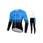 cheap Men&#039;s Clothing Sets-Men&#039;s Cycling Jersey Black&amp;White Bib set Top MTB Bicycle Shirt Mountain Road Riding Clothing Short Sleeve Cyclist biking Quick Dry Breathable 3 Rear Pockets
