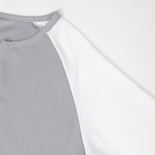 billige Vaffelstrikket T-skjorte-Herre Vaffel T-skjorte Vaffelskjorte T skjorte T-skjorte Langermet V-hals Vår &amp; Vinter Fargeblokk Mote Designer Grunnleggende Lapper Gate Sport Fritid / hverdag Svart Grå Navyblå Topp T-skjorte for