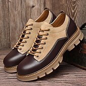 economico Casuale-scarpe stringate in pelle sintetica e pelle scamosciata resistenti da uomo: calzature casual eleganti per l&#039;uso quotidiano e all&#039;aperto