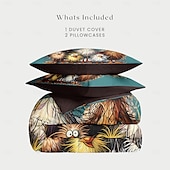 cheap 100% Cotton-Rooster Funny Duvet Cover Set 100% Cotton Soft and Comfortable Bedding Set with Fun Rooster Print Cozy and Stylish Perfect for Bedroom Decor Easy Care and Machine Washable