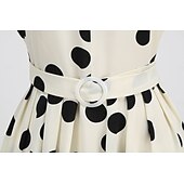 preiswerte Kleider-Retro Vintage 1950er Hepburn Kleid Ausgestelltes Kleid Tupfen Blume / Blumenmuster Kostüm Damen Maskerade Veranstaltung / Fest Junggesellinnenabschiedsparty Festival Erwachsene Kleid