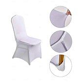 baratos Capa para Cadeira de Jantar-capas para cadeiras de casamento capas elásticas de ajuste universal com cobertura total, perfeitas para casamentos, banquetes e eventos, duráveis e resistentes a rugas, adicionam elegância e estilo a