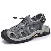 baratos sandálias de exterior-Sandálias masculinas para atividades ao ar livre, com design durável e respirável, tiras ajustáveis e sola antiderrapante. Perfeitas para caminhadas, atividades aquáticas, férias na praia e uso casual no verão.