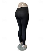tanie Legginsy i legginsy do jogi-Damskie Spodnie do jogi Legginsy do jogi Niejednolita całość Podstawowy Wyszczuplenie brzucha Podnoszenie pośladków Wysoka talia Joga Trening w siłowni Pilates Legginsy 3/4 Rajstopy Moda Czarny