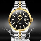 voordelige Quartz-horloges-Olevs Horloges Luminous Kalender Mode Trend Leven Reizen Quartz Horloge Eenvoudige Vrijetijd Waterdichte Sporten Herenhorloge