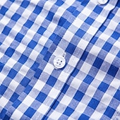cheap Men&#039;s Button Up Shirts-Men&#039;s Shirt Dress Shirt Button Up Shirt Plaid Wedding Party Black Pink Red Brown Long Sleeve Lapel Spring &amp;  Fall Clothing Apparel
