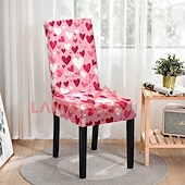cheap Dining Chair Cover-Valentine&#039;s Day Chair Cover Romantic and Festive Design Dustproof and Protective Perfect for Dining Chairs or Event Decor Adds a Charming Touch to Your Valentine&#039;s Celebration Durable, Stretchable, an