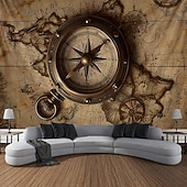 economico arazzi d'epoca-arazzo appeso vintage bussola nautica mappa arte murale grande arazzo decorazione murale fotografia sfondo coperta tenda casa camera da letto soggiorno decorazione