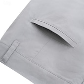 preiswerte Geschäft-Herren Leinenhosen Hose Anzughose Sommerhose Knöpfe Fronttasche Gerader Schnitt Einfach Komfort tragbar Volle Länge Lässig Täglich Geschäft Urlaub Mode Schwarz Weiß Unelastisch