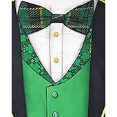 billiga Pojkens 3D Vision &amp; Geometri-St Patrick Pojkar 3D Grafisk T-shirt Kortärmad Sommar Vår Mode Grundläggande Barn 4-12 år Rund hals Utomhus Ledigt Dagligen Normal