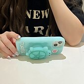 cheap iPhone Cases-Phone Case For iPhone 16 15 14 Pro Max iPhone 13 12 11 Pro Max Back Cover with Stand Holder Shockproof Retro Silicone