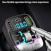 levne Bluetooth sady do auta / handsfree-nabíječka do auta dual usb chytré rychlé nabíječky s nabíjecím kabelem bluetooth 5.0 fm vysílač mp3 přehrávač