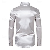 economico camicia da uomo con bottoni-Per uomo Camicia Camicia Estiva Camicia casual Camicia da Spiaggia Camicia con Colletto Camicia con Bottoni Nero Bianco Giallo Rosso Blu marino Manica Lunga Semplice Bavero Vacanza Camicia hawaiana