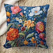 ieftine stil floral și plante-flori de epocă 1 bucată huse de pernă cu dimensiuni multiple perne decorative de coastă în aer liber huse de perne moi pentru canapea canapea pat decor acasă