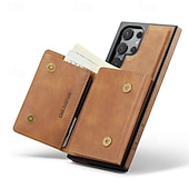 baratos Capa Samsung-Capa de Telefone para Samsung Galaxy S24 Ultra Plus S24 FE S23 Ultra Plus S22 Plus Ultra S21 Ultra S25 Capa Traseira com Suporte Magnético Carregamento Sem Fio Retro TPU PC