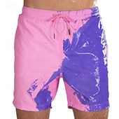 baratos calção de banho boxer masculino-Homens Calção Justo de Natação Shorts de Natação Bermuda de Surf Roupa de banho Com Cordão Com bolsos Natação Surfe Praia Esportes Aquáticos Tintura Tie Dye Verão Primavera