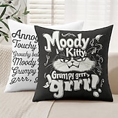 billige &quot;Quotes&amp;Saying Style&quot;-morsomt dyr dekorativt kasteputetrekk 1 stk myk firkantet sofa putetrekk putetrekk for soverom stue sofa stol