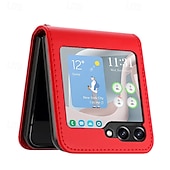cheap Samsung Cases-Phone Case For Samsung Galaxy Z Flip 6 Z Flip 5 Z Flip 4 Z Flip 3 Back Cover Shockproof Retro TPU PU Leather