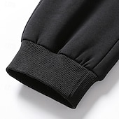 baratos Calças Desportivas-Homens Calças Esportivas Corredores Corredor Calças de inverno Calças Bolsos Com Cordão Cintura elástica Côr Sólida Quente Respirável Comprimento total Casual Diário Casual Roupa Esportiva Preto