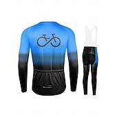 cheap Men&#039;s Clothing Sets-Men&#039;s Cycling Jersey Black&amp;White Bib set Top MTB Bicycle Shirt Mountain Road Riding Clothing Short Sleeve Cyclist biking Quick Dry Breathable 3 Rear Pockets