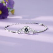 cheap For Women-Personalized Projection Bracelet Custom Best Gift for Mom – Rhodium-Plated Couple Themed Bracelet with Photo Projection, Ideal for Wedding, Mother&#039;s Day, or Girlfriend Gift