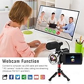 お買い得  アクションカメラ-ビデオカメラ、ビデオカメラ、HD 4K、48MP、ビデオレコーダー、カメラ、ビデオブログ用カメラ、DV、ビデオカメラ、デジタルズーム